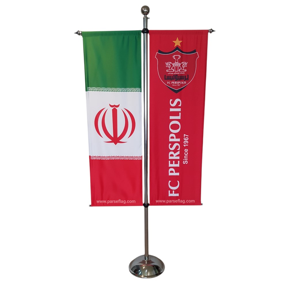 Tپرچم ایستاده تی